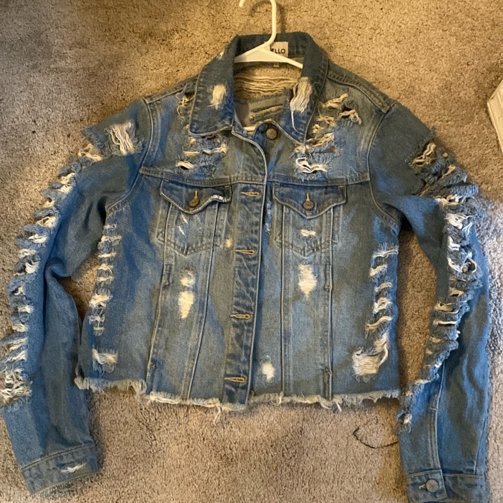 Denim crop jacket